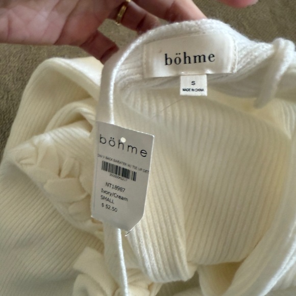 Bohme Cream Ribbed Sweater - Picture 3 of 3